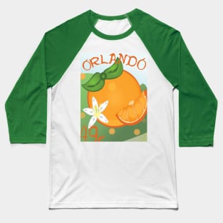 Orlando Orange Stamp Baseball T-Shirt